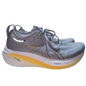 ASICS Mens Size 9 Gel Nimbus 26 Gray And Orange